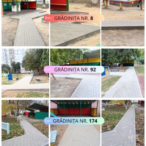 S-au amenajat căile de acces pe teritoriul a 3 grădinițe din sectorul Centru