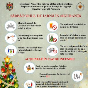 MĂSURI PREVENTIVE PE TIMPUL DESFĂŞURĂRII SĂRBĂTORILOR DE IARNĂ