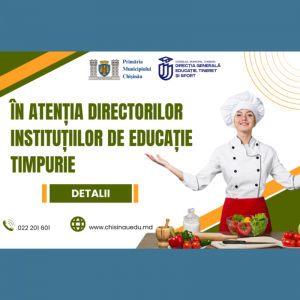 În atenția directorilor instituțiilor de educație timpurie